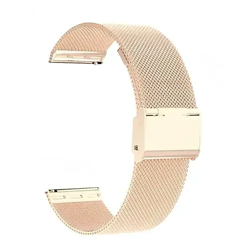Jonurphy Watch Bands,16mm 18mm 20mm 22mm Replacement Stainless Steel Metal Mesh Band,Quick Release Watch bands Metal Bolt,Smart Watch Wristbands for Men Women. - MODAZONE