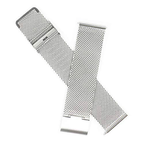 Jonurphy Watch Bands, 16mm 18mm 20mm 22mm Replacement Stainless Steel Metal Mesh Band, Quick Release Watch bands Metal Bolt, Smart Watch Wristbands for Men Women - 3