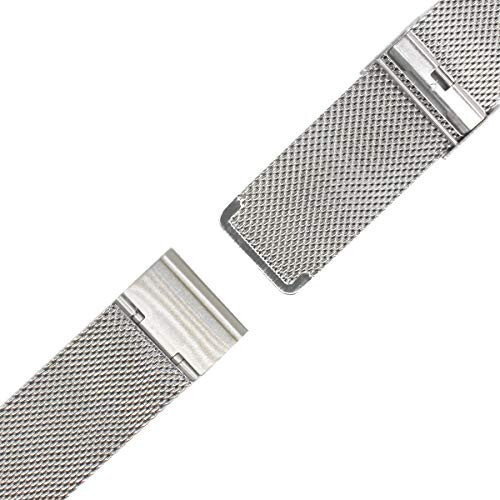 Jonurphy Watch Bands, 16mm 18mm 20mm 22mm Replacement Stainless Steel Metal Mesh Band, Quick Release Watch bands Metal Bolt, Smart Watch Wristbands for Men Women - 4