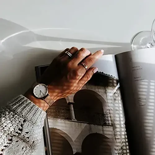 Jonurphy Watch Bands,16mm 18mm 20mm 22mm Replacement Stainless Steel Metal Mesh Band,Quick Release Watch bands Metal Bolt,Smart Watch Wristbands for Men Women. - 4