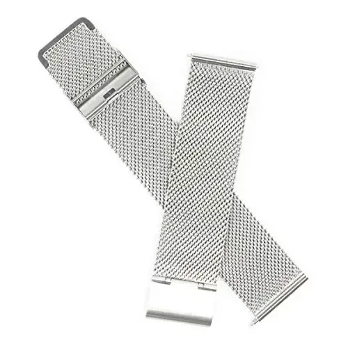 Jonurphy Watch Bands,16mm 18mm 20mm 22mm Replacement Stainless Steel Metal Mesh Band,Quick Release Watch bands Metal Bolt,Smart Watch Wristbands for Men Women. - 3