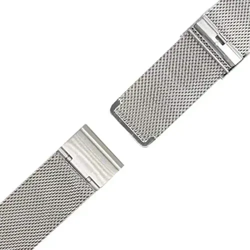 Jonurphy Watch Bands,16mm 18mm 20mm 22mm Replacement Stainless Steel Metal Mesh Band,Quick Release Watch bands Metal Bolt,Smart Watch Wristbands for Men Women. - 4