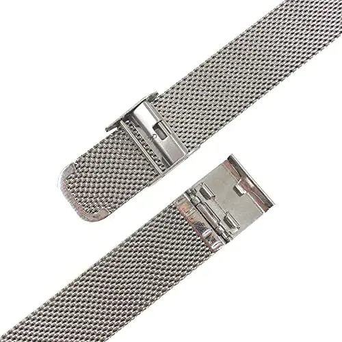 Jonurphy Watch Bands,16mm 18mm 20mm 22mm Replacement Stainless Steel Metal Mesh Band,Quick Release Watch bands Metal Bolt,Smart Watch Wristbands for Men Women. - 3