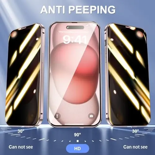 Jonwelsy Anti Peeping Case for iPhone 15 Plus (6.7
