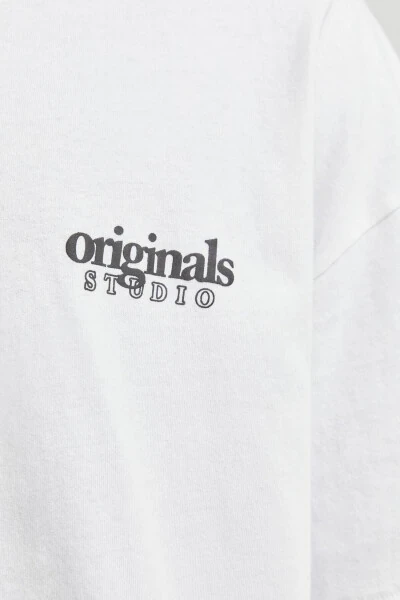 JORBARI BACK TEE SS CREW NECK oq oq erkaklar uchun futbolka - 5