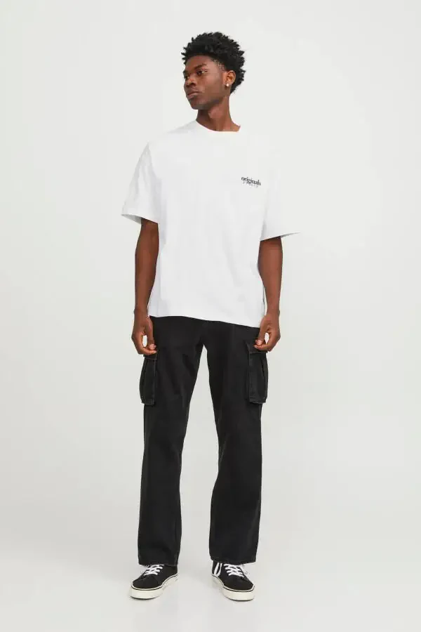 JORBARI BACK TEE SS CREW NECK white men's t-shirt - 2