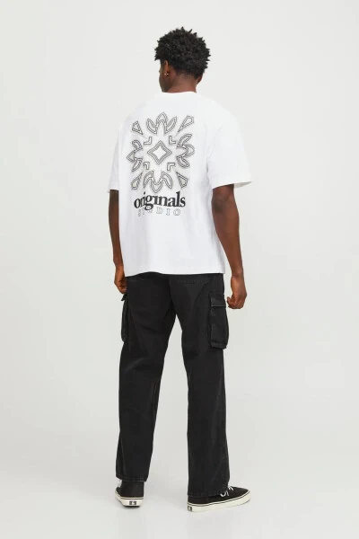 JORBARI BACK TEE SS CREW NECK white men's t-shirt - 3