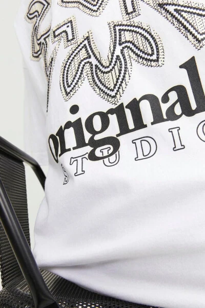 JORBARI BACK TEE SS CREW NECK white men's t-shirt - 4