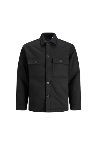 JORBAXTER QUILTED OVERSHIRT LS MEN'S COAT - Black 