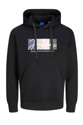 JORPORTLAND Blok Sviter Ko'yla Qora 12262421 - JACK & JONES (1)