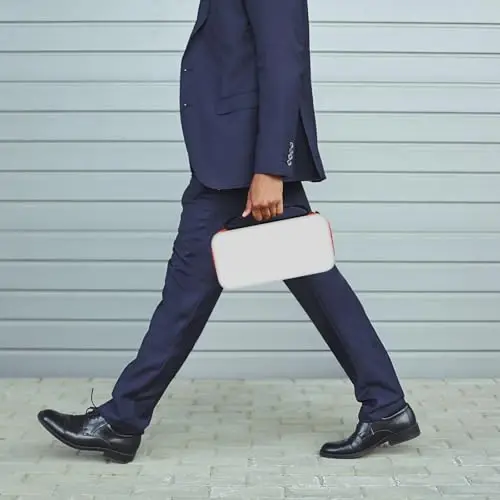 JOSMAX Wireless Microphone Case Compatible with J-B-L Wireless Two Microphone System, Portable Handheld Dual Mic Travel Storage Bag for Singing or Karaoke for Receivers, Adapters, AA Batteries - Grey - 6