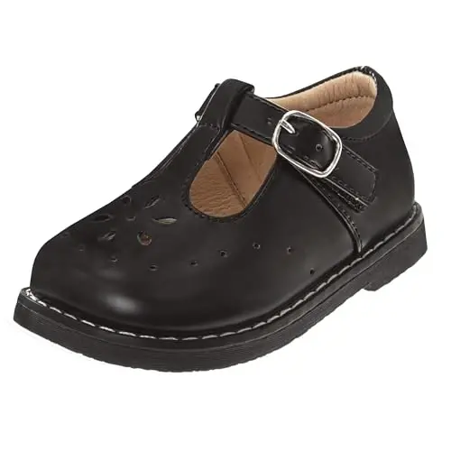 Josmo Baby Girls Maryjane Flats Slipon - Newborn Infant Formal Dress Shoes School Mary Janes (Size 3-8 Infant-Toddlers) - 1