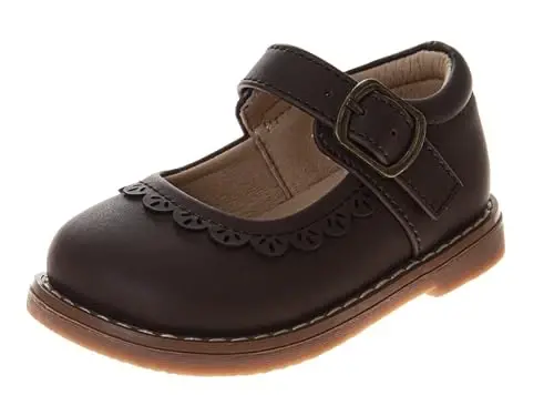 Josmo Baby Girls Maryjane Flats Slipon - Newborn Infant Formal Dress Shoes School Mary Janes (Size 3-8 Infant-Toddlers) 