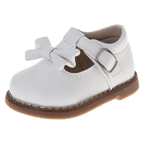 Josmo Baby Girls Maryjane Flats Slipon - Newborn Infant Formal Dress Shoes School Mary Janes (Size 3-8 Infant-Toddlers) 