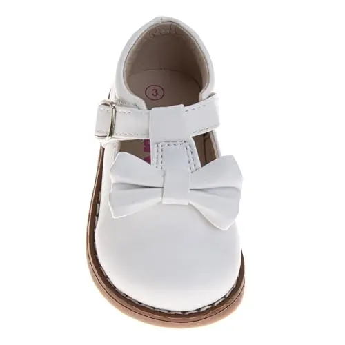 Josmo Baby Girls Maryjane Flats Slipon - Newborn Infant Formal Dress Shoes School Mary Janes (Size 3-8 Infant-Toddlers) - 3