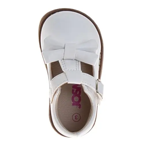 Josmo Baby Girls Maryjane Flats Slipon - Newborn Infant Formal Dress Shoes School Mary Janes (Size 3-8 Infant-Toddlers) - 4