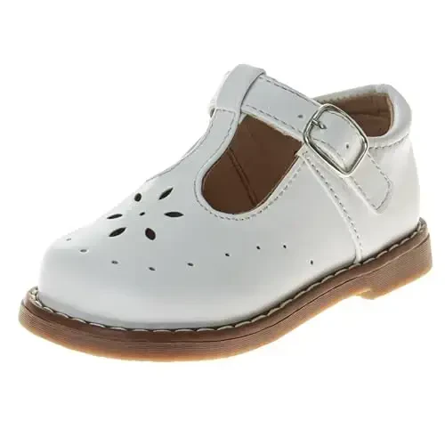 Josmo Baby Girls Maryjane Flats Slipon - Newborn Infant Formal Dress Shoes School Mary Janes (Size 3-8 Infant-Toddlers) 