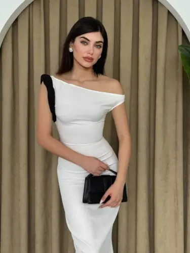 Jovani Off Shoulder Dress - 1