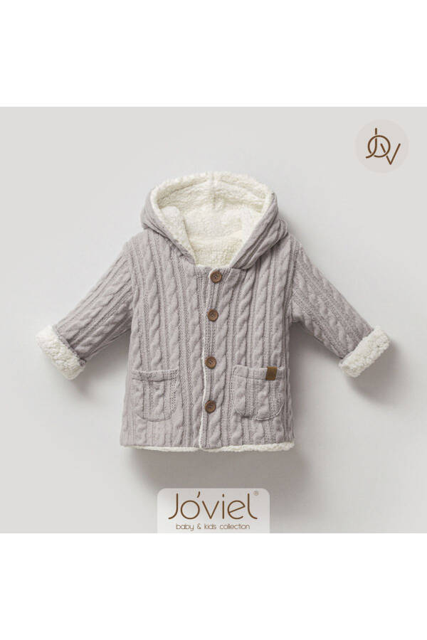 Jo'viel Baby Knit Cardigan with Lamb Fleece Lining - 1