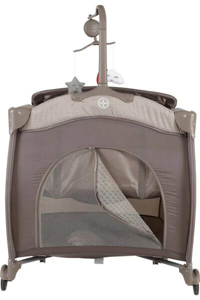 Joy Plus Baby Playpen Bed Crib-GRAY - 3