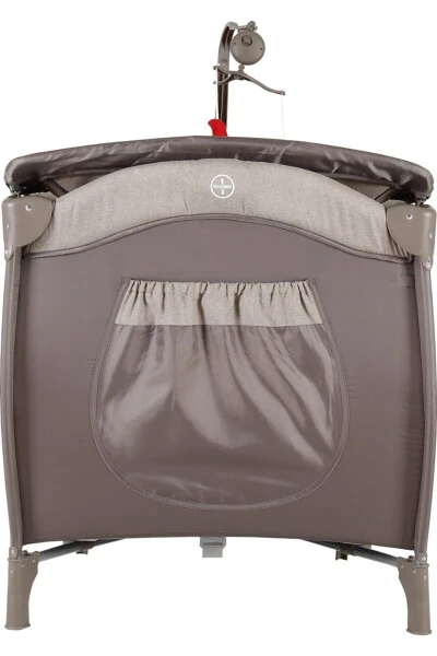 Joy Plus Baby Playpen Bed Crib-GRAY - 4