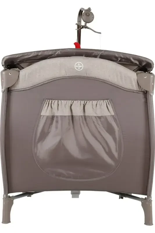 Joy Plus Baby Playpen Bed Crib with Mattress Gift-beige - 5
