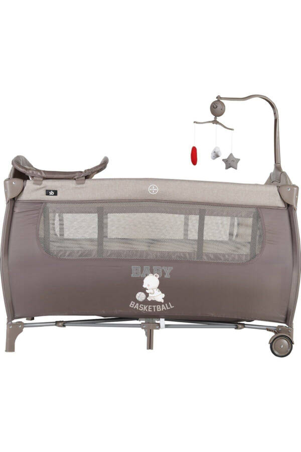 Joy Plus Bebek Oyun Parkı Yatak Beşik-GRİ - 2