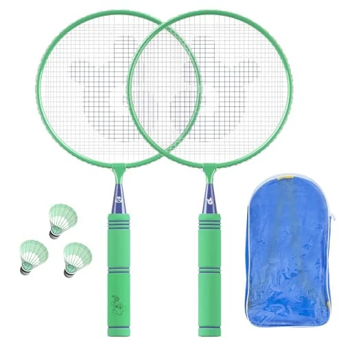JOY SPOT! Bolalar uchun Badminton Raketlari To'plami Yumshoq Tutqich, Katta Hajm va Yengil Volanlar Raketlari Tashish Sumkasi bilan Bolalar va Yoshlar uchun, 2 O'yinchi Sport O'yini Yopiq va Ochiq Hovli uchun - 7