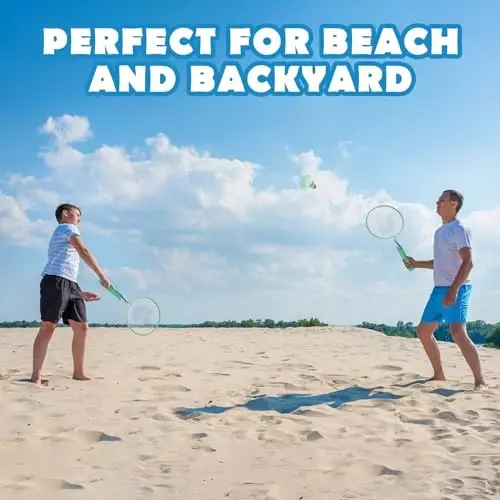 JOY SPOT! Bolalar uchun Badminton Raketlari To'plami Yumshoq Tutqich, Katta Hajm va Yengil Volanlar Raketlari Tashish Sumkasi bilan Bolalar va Yoshlar uchun, 2 O'yinchi Sport O'yini Yopiq va Ochiq Hovli uchun - 5