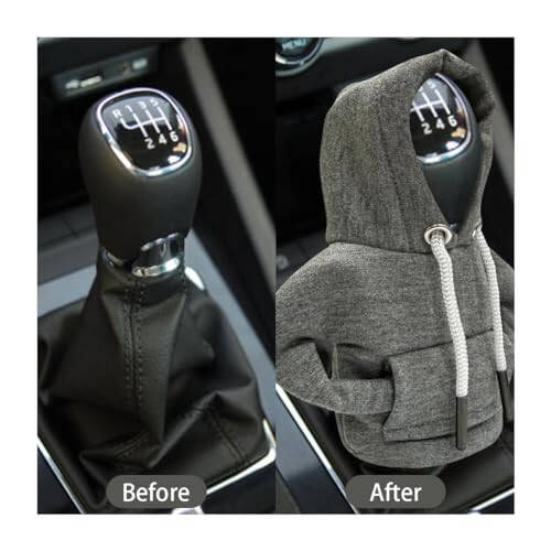Car Gear Shift Hoodie, Fashionable Gear Shift Knob Cover, Mini Hoodie for Auto Shifter, Auto Interior Cute Gadgets, Universal Car Decoration Accessories - 4