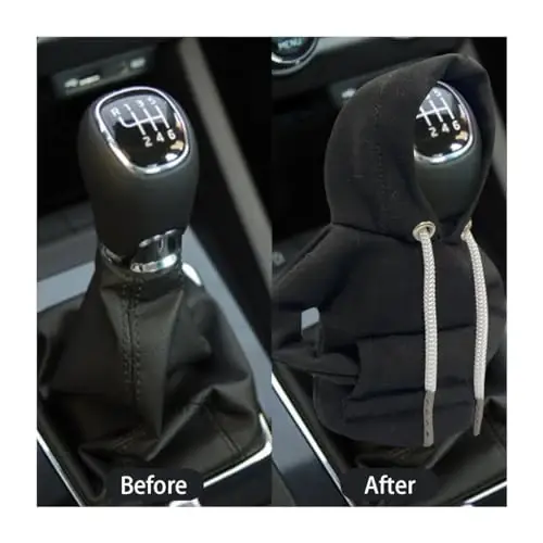 JOYCOURT Car Gear Shift Hoodie, Fashionable Gear Shift Knob Cover, Mini Hoodie for Auto Shifter, Auto Interior Cute Gadgets, Universal Car Decoration Accessories - 5