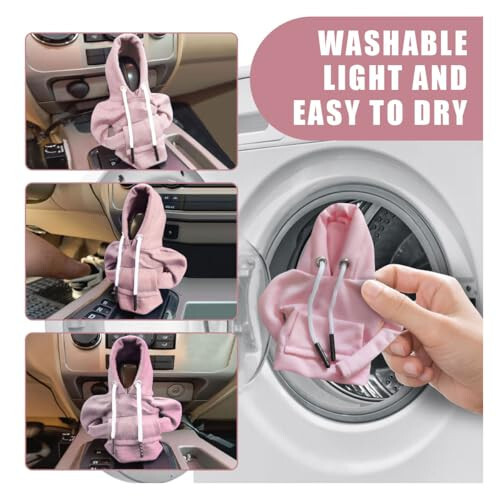 JOYCOURT Car Gear Shift Hoodie, Fashionable Gear Shift Knob Cover, Mini Hoodie for Auto Shifter, Auto Interior Cute Gadgets, Universal Car Decor Accessories - 6