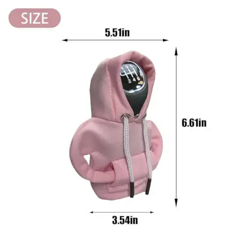 JOYCOURT Car Gear Shift Hoodie, Fashionable Gear Shift Knob Cover, Mini Hoodie for Auto Shifter, Auto Interior Cute Gadgets, Universal Car Decor Accessories - 2