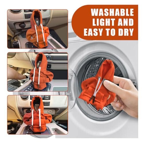 JOYCOURT Car Gear Shift Hoodie, Fashionable Gear Shift Knob Cover, Mini Hoodie for Auto Shifter, Auto Interior Cute Gadgets, Universal Car Decor Accessories - 5