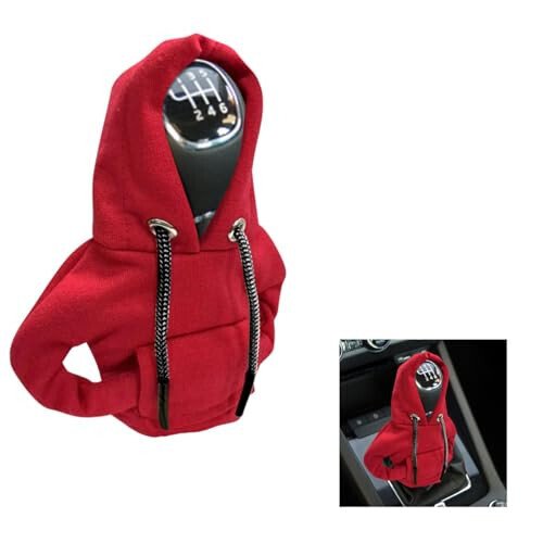 JOYCOURT Car Gear Shift Hoodie, Fashionable Gear Shift Knob Cover, Mini Hoodie for Auto Shifter, Auto Interior Cute Gadgets, Universal Car Decor Accessories - JOYCOURT