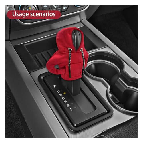 JOYCOURT Car Gear Shift Hoodie, Fashionable Gear Shift Knob Cover, Mini Hoodie for Auto Shifter, Auto Interior Cute Gadgets, Universal Car Decor Accessories - 9