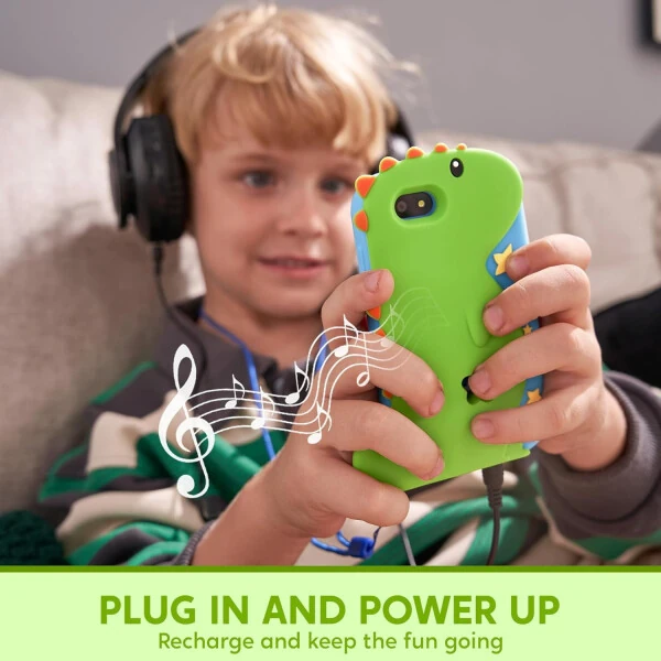 Joyfy Kids Smart Phone for Boys Kids Toys, Toddler Phone Toys with Dual Camera, Game, Music Player, Alarm Clock, 8GB Card, Best Christmas Birthday Gift for 3-11 Year Old(Dinosaur) - 6