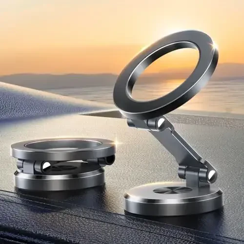 JOYROOM Fits iPhone 16/16 Pro Max MagSafe Car Mount, [All Metal & 360° Adjustment] Magnetic Phone Holder for Car with N55 Strong Magnets, Car Mount for iPhone 16 15 14 13 12 & MagSafe Case, Space Gray - 1