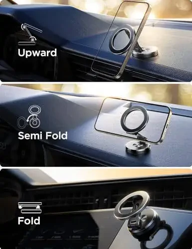 JOYROOM Fits MagSafe автомобильный держатель, [Весь металл & 360° регулировка] Магнитный держатель для телефона для автомобиля с мощными магнитами N55, автомобильный держатель для iPhone 15 14 13 12 & MagSafe Case & Все телефоны - 3