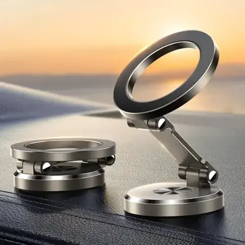 JOYROOM for Magsafe Car Mount, All-Metal Magnetic Phone Holder for Car, Strong Magnets iPhone Car Mount Hands Free Phone Holders for Your Car Dash Fits iPhone & MagSafe Case - JOYROOM