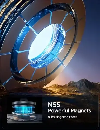 JOYROOM Fits iPhone 16/16 Pro Max MagSafe Car Mount, [All Metal & 360° Adjustment] Magnetic Phone Holder for Car with N55 Strong Magnets, Car Mount for iPhone 16 15 14 13 12 & MagSafe Case, Space Gray - 4