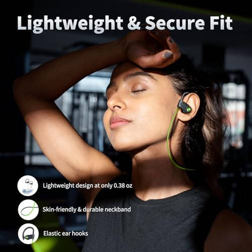 JOYWISE Bluetooth Headphones, Wireless Earbuds IPX7 Waterproof Bluetooth 5.3 Headphones with 16Hrs Playtime Stereo Bass Headsets with Mic Running Headphones with Earhooks for Sports Running Workout - 3