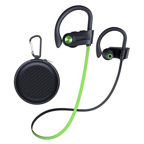 JOYWISE Bluetooth Headphones, Wireless Earbuds IPX7 Waterproof Bluetooth 5.3 Headphones with 16Hrs Playtime Stereo Bass Headsets with Mic Running Headphones with Earhooks for Sports Running Workout - MODAZONE