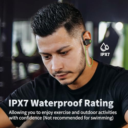 JOYWISE Bluetooth quloqchinlari, simsiz quloq ichiga quloqchinlari IPX7 suv o'tkazmaydigan Bluetooth 5.3 quloqchinlari 16 soat o'ynash vaqti stereo basli eshitish vositalari mikrofonli Sport yugurish mashqlari uchun quloq ilagichli quloqchinlar - 4
