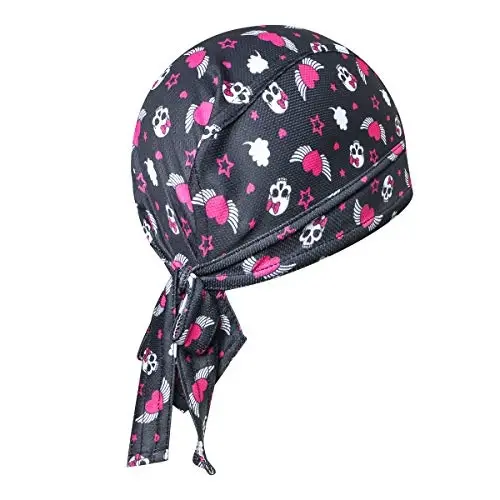 JPOJPO Cycling Hat Wrap Rag Sweat Wicking Beanie Skull Cap Quick Dry Adjustable Men Women - JPOJPO (1)