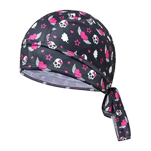 JPOJPO Cycling Hat Wrap Rag Sweat Wicking Beanie Skull Cap Quick Dry Adjustable Men Women 