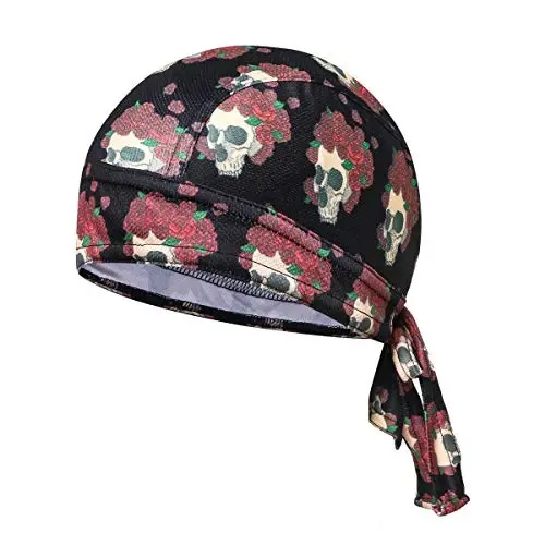 JPOJPO Cycling Hat Wrap Rag Sweat Wicking Beanie Skull Cap Quick Dry Adjustable Men Women 