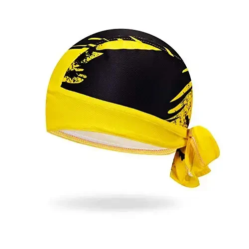 JPOJPO Women Men's Cycling Cap MTB Bike Bicycle Hat Sweat Wicking Rags Helmet Liner Skull Breathable Head Wrap Sport - REDORANGE