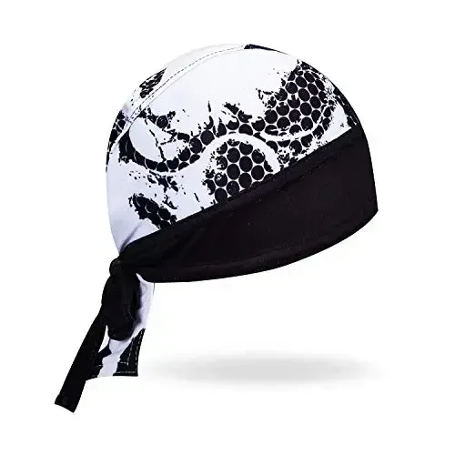 JPOJPO Women Men's Cycling Cap MTB Bike Bicycle Hat Sweat Wicking Rags Helmet Liner Skull Breathable Head Wrap Sport - REDORANGE (1)