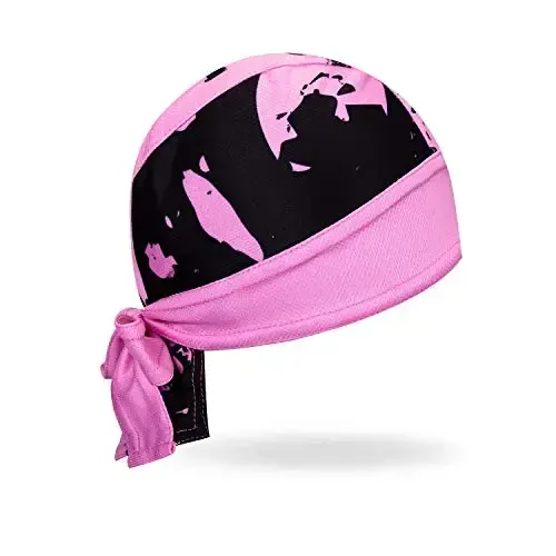 JPOJPO Women Men's Cycling Cap MTB Bike Bicycle Hat Sweat Wicking Rags Helmet Liner Skull Breathable Head Wrap Sport - REDORANGE (1)